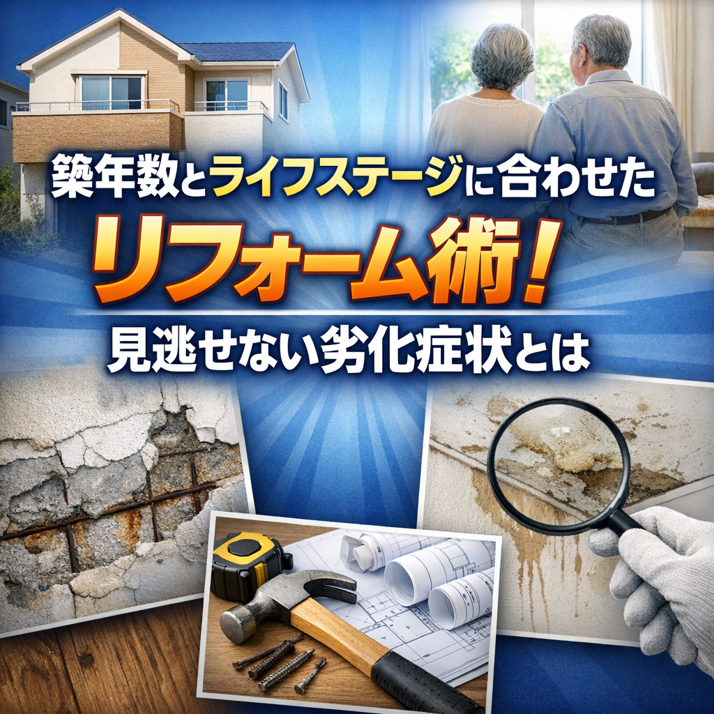 築年数とライフステージに合わせたリフォーム術!見逃せない劣化症状とは